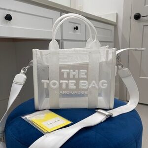 Marc Jacobs THE TOTE BAG, White Mesh, size Small
